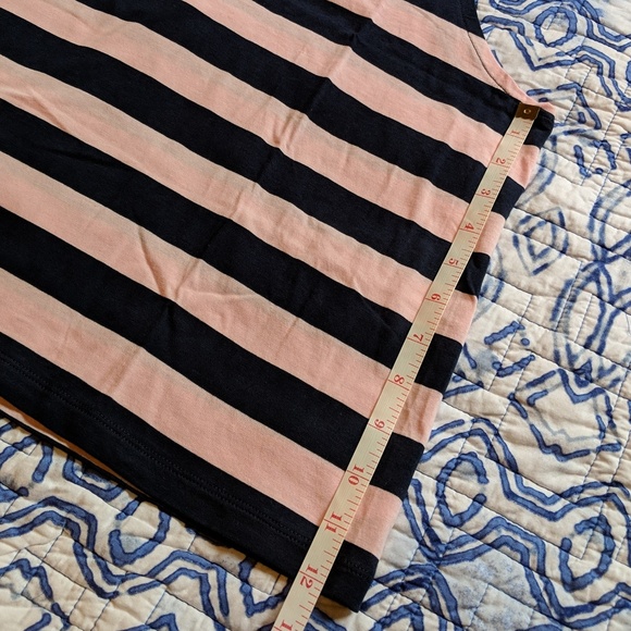 NWT J. CREW Striped Muscle Tank Pink and Navy - Picture 6 of 8
